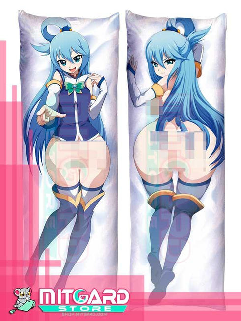 KONOSUBA God Aqua Body pillow case Dakimakura - 50cmx150cm / 2-Way Tricot / NSFW version - 2
